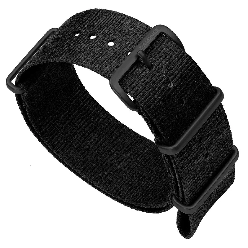 1973 British Military Watch Strap: CADET - Combat Black, IP Black