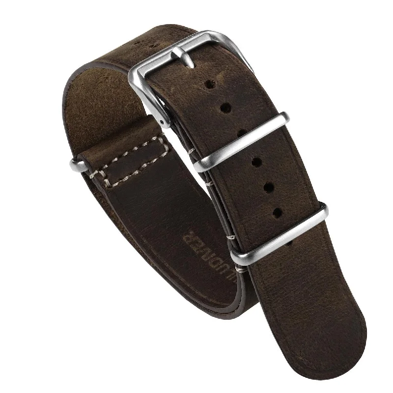 1973 British Military Watch Strap: OXFORD - Chocolate