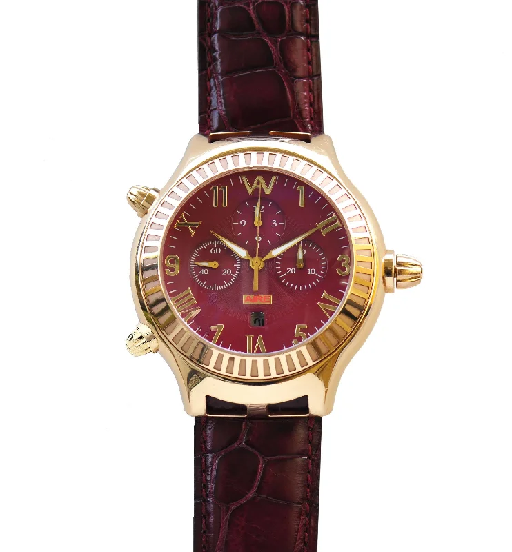 Watch - Aire Parlay Ambidextrous Swiss made 18-karat Solid Gold Watch For Men And Women - RED GOLD®