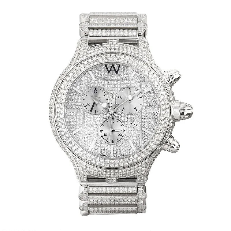 Watch - Aire Parlay Swiss Made Over-Sized  Full Diamond Watch For Men