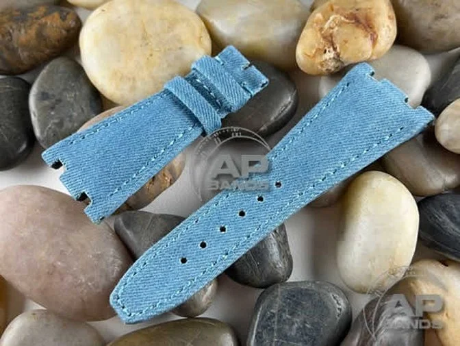 AP Bands Light Blue Denim Strap For Audemars Piguet Royal Oak Offshore 42mm