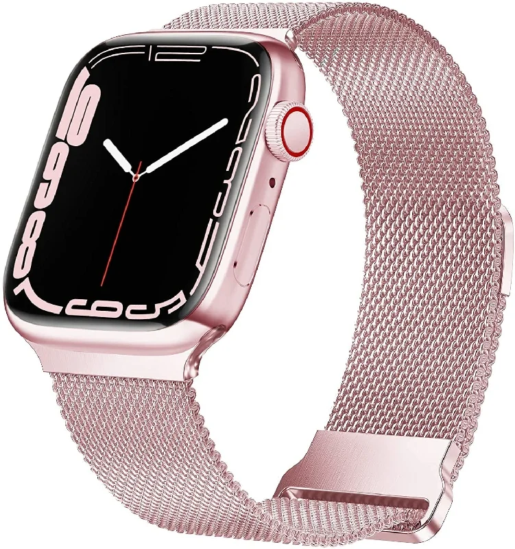 Apple Watch Milanese Strap with Buckle (Rose Pink)