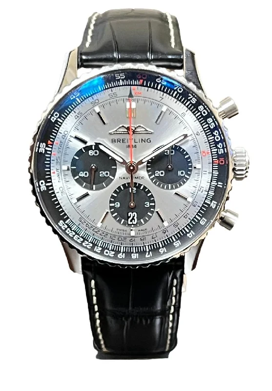 Breitling Navitimer 43mm BO1 Chronograph Ice Blue AB0138 B&P Watch