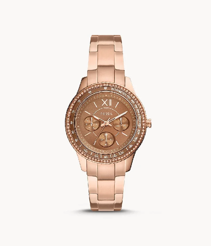 Stella Sport Multifunction Rose Gold-Tone Stainless Steel Watch