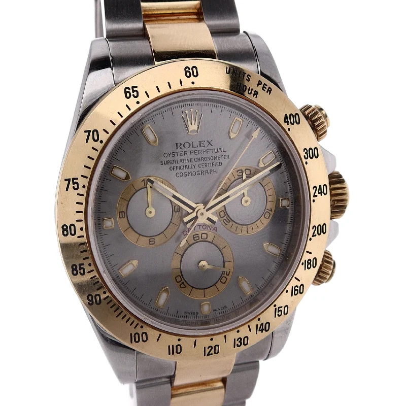 Estate Rolex Two-Tone Cosmograph Daytona Gray Dial 116523 C.2006