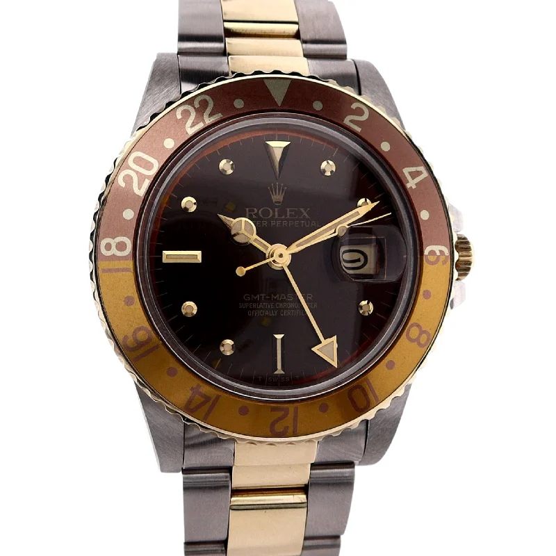 Estate Rolex Two-Tone GMT-Master Brown Dial 16753 C.1979