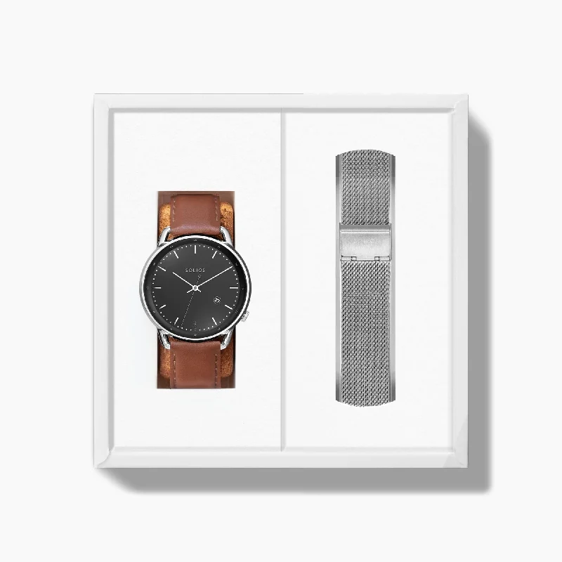 Father's Day Curve Bundle | Black Dial - Silver Case