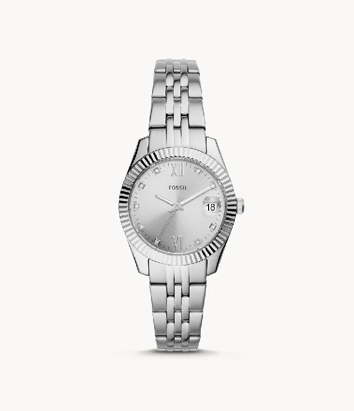 Fossil Scarlette Mini Three-Hand Date Stainless Steel Watch ES4897