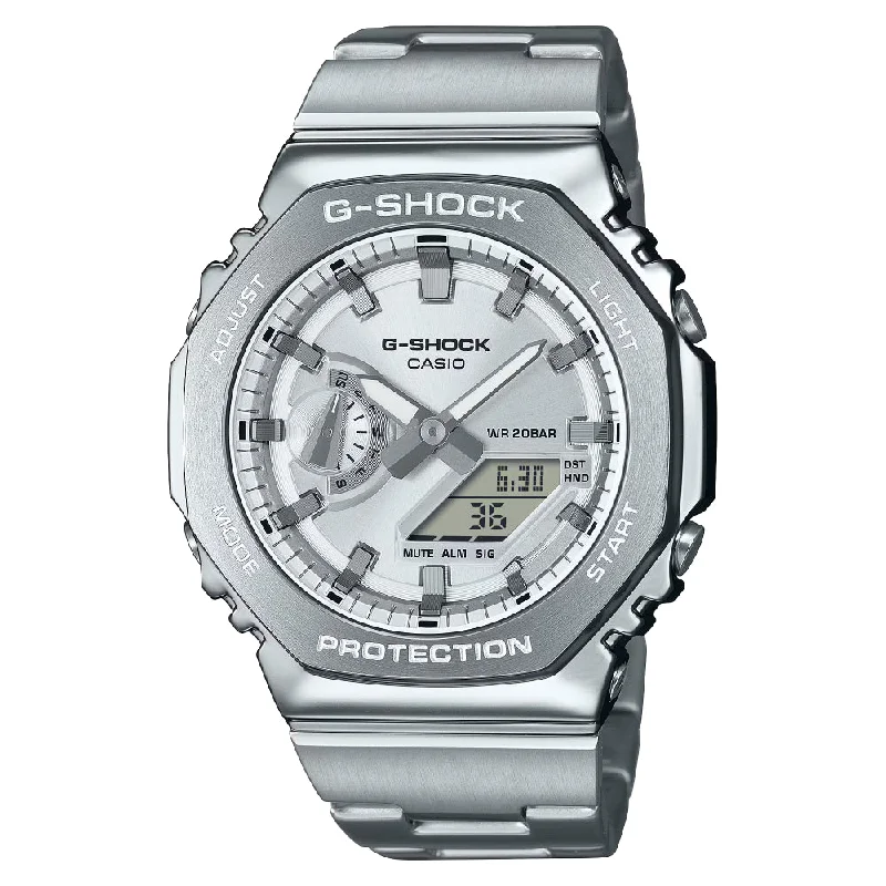 G-Shock G-Steel 2100 Series Silver Tone Watch - Silver Dial