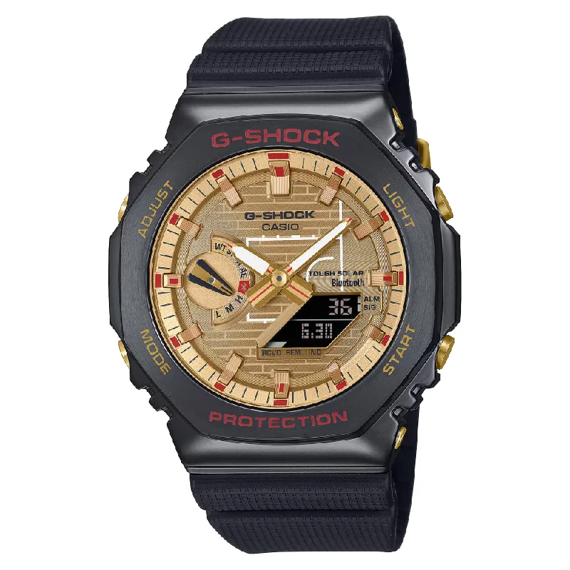 G-Shock G-Steel Analog/Digital Hachimura Resin Watch - Gold Dial