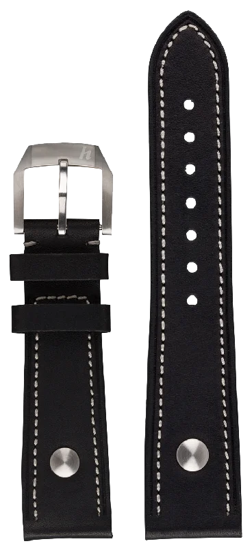 Hanhart Black Leather Strap 20mm 9920.0010-02