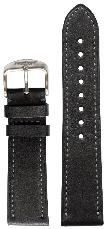 Hanhart Black Leather Strap 22mm 9922.7012-02