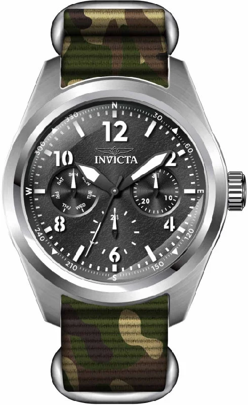 Invicta Ladies Coalition Forces Chrono Black Dial Canvas Strap - 33628