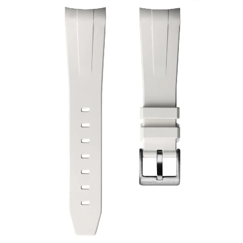 Kingsand ZULUDIVER Rubber Watch Strap - Frost White