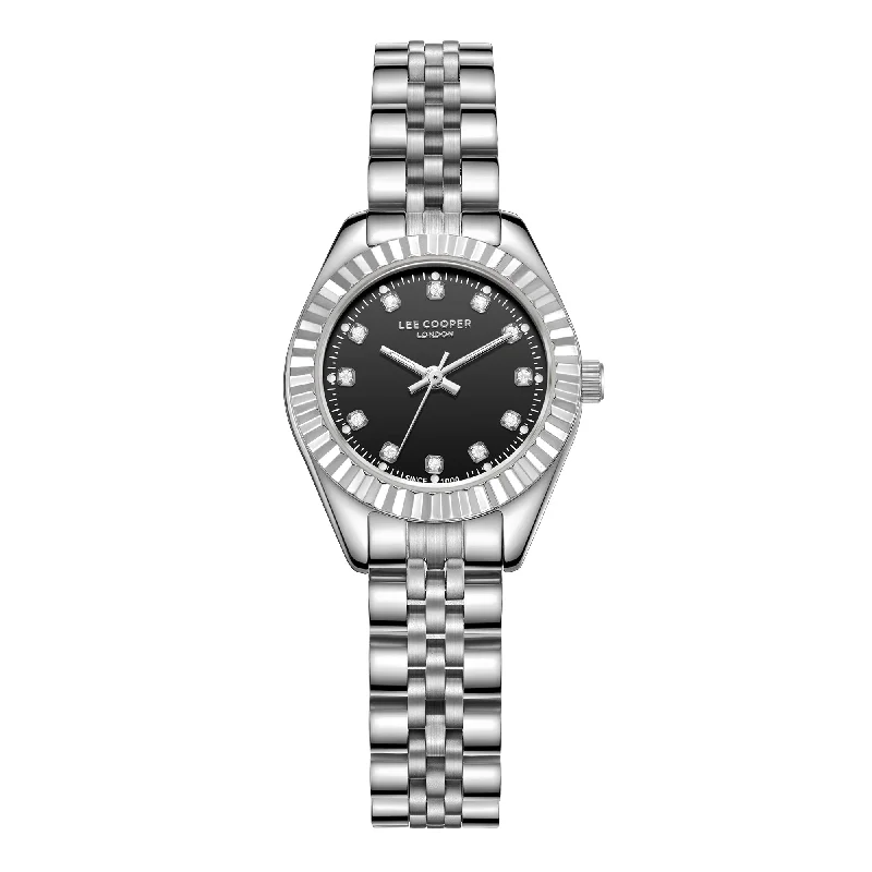 Lee Cooper Women's 28 MM Silver Analog Metal Strap Watch – LC07956.350