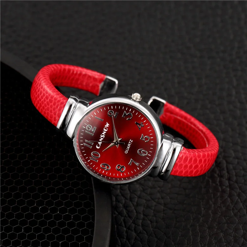 Luxury Ladies Christmas Watch For Women Watches Fashion Red Leather Quartz Clock Wristwatch Jewelry Accessories horloges vrouwen