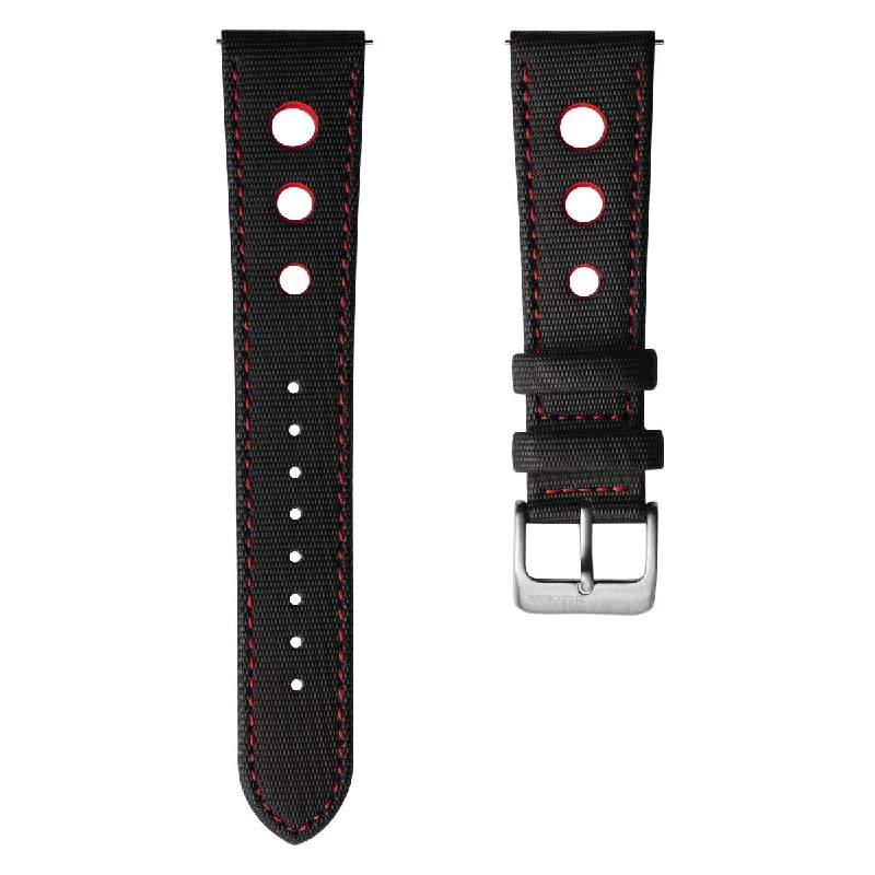 Mayday Anchor Sailcloth Divers Watch Strap - Crimson