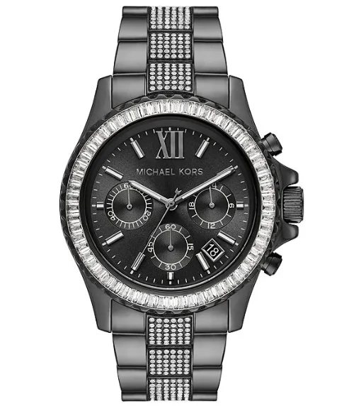 Oversized Everest Pavé Gunmetal Grey-Tone Watch