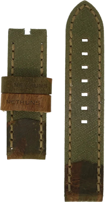 Nethuns 24mm Leather/Canvas Green