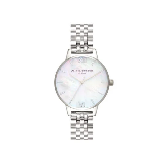 Olivia Burton Mother Of Pearl Silver  OB16MOP02