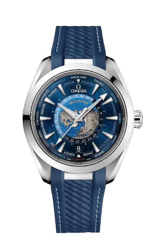 Omega Aqua Terra 150M Co‑Axial Master Chronometer GMT Worldtimer 43 MM