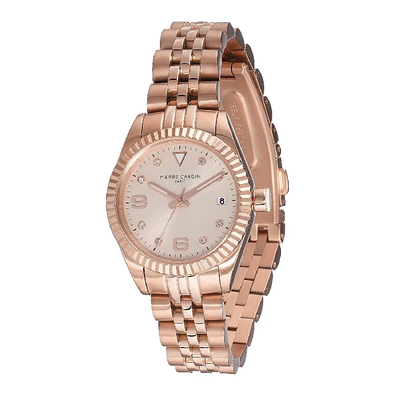 Opéra Timbre Women’s Watch - Rose Gold Case, Champagne Dial with Crystal Indexes and Rose Gold Jubilee Strap