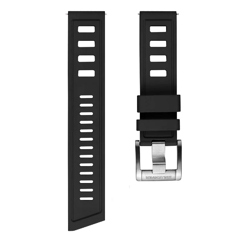 RigMaster Diver FKM Rubber Watch Strap - Black