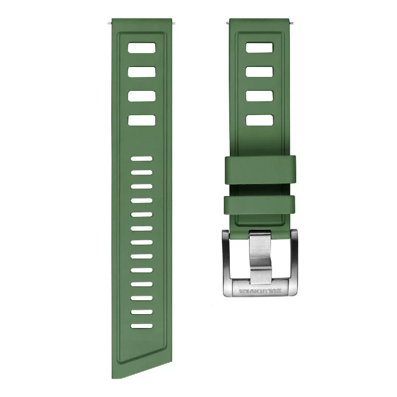 RigMaster Diver FKM Rubber Watch Strap - Green