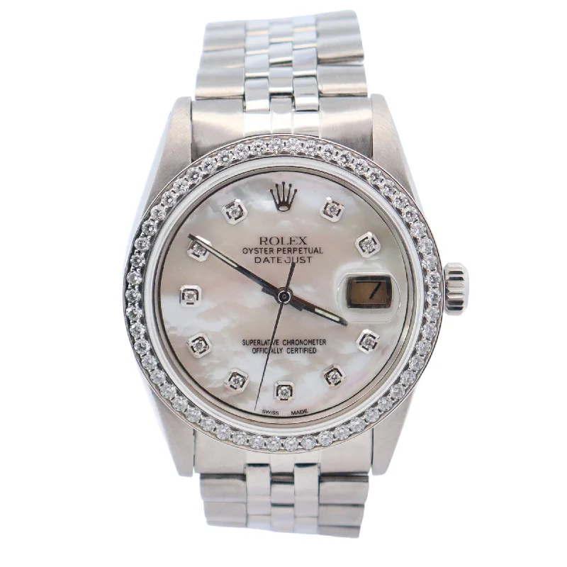 Rolex Datejust 36mm MOP Dial Watch Ref# 16014