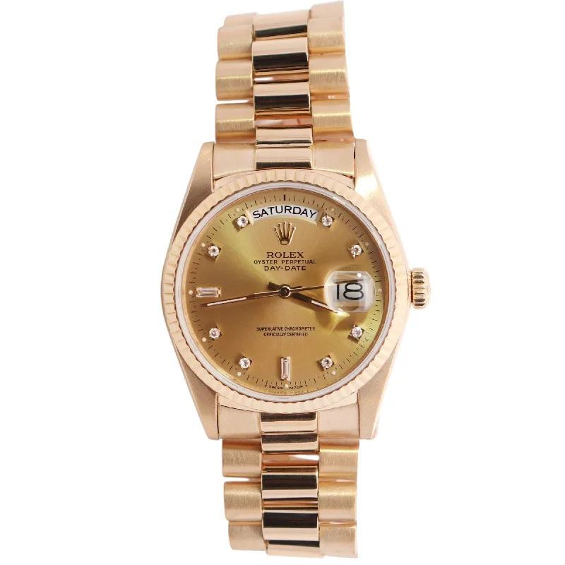 Rolex Day-Date 36mm Champagne Dial Watch Ref# 18038