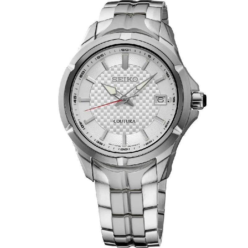 Seiko Coutura Quartz Stainless Steel, Silver Dial SUR565