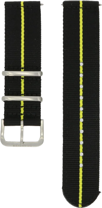 Spinnaker Black and Yellow Two-Piece Nylon Nylon Strap 22mm