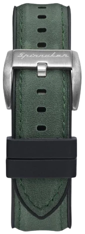 Spinnaker Durevole Rubber/Leather Hybrid Strap 22mm Green SP-STRAP22-RL04