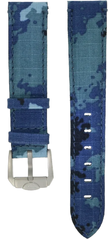 Squale Blue Camouflage Strap CINMICRMIM Blasted 20mm