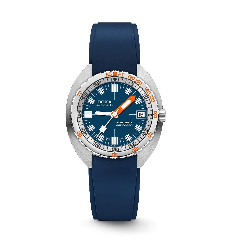 DOXA Sub 200T Caribbean Iconic Rubber - 804.10.201.10