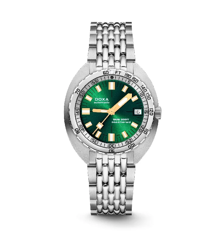 DOXA Sub 200T Sea Emerald Sunray Stainless Steel - 804.10.131S.10