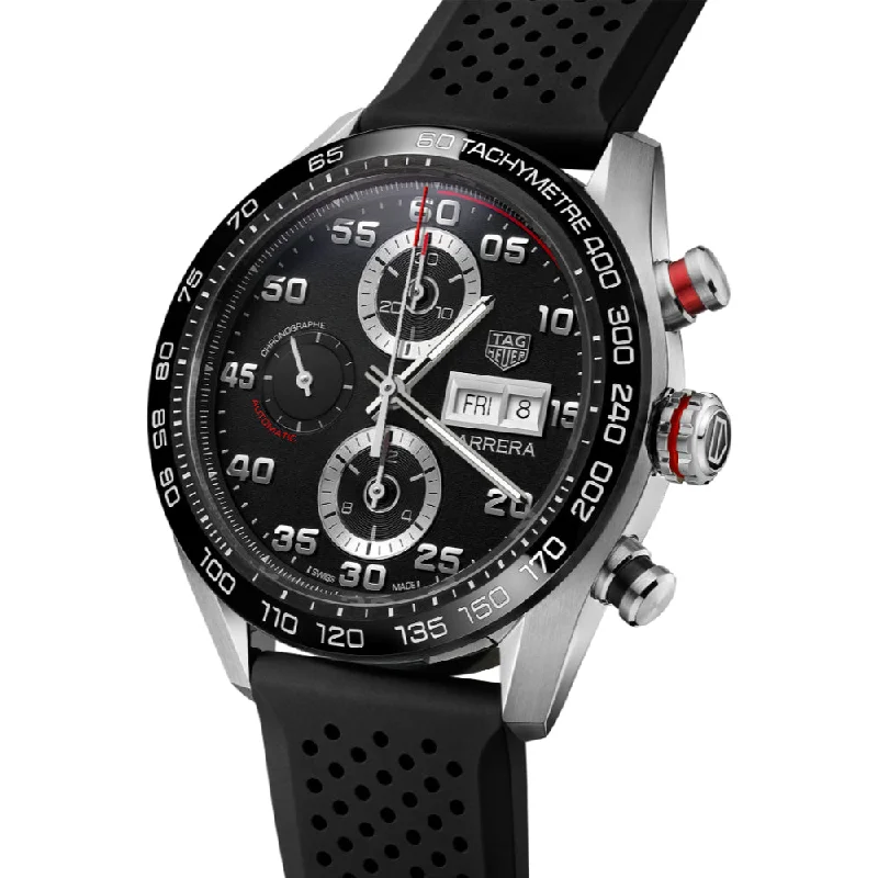 Tag Heuer Carrera 44mm Automatic Chronograph Steel & Ceramic - Black