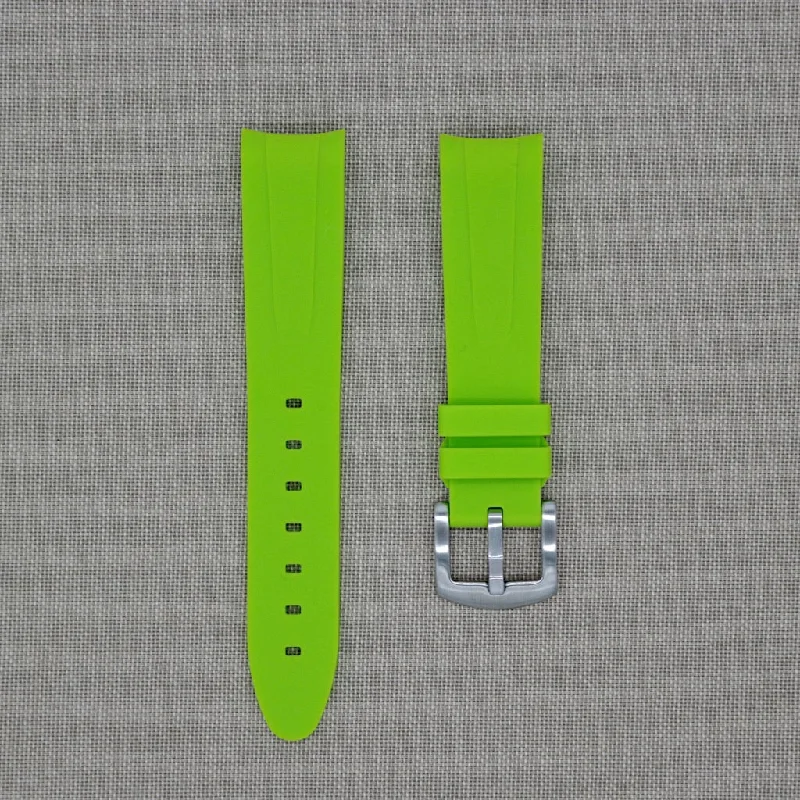 Tempomat- 20mm Curved Ended Lime Rubber Strap