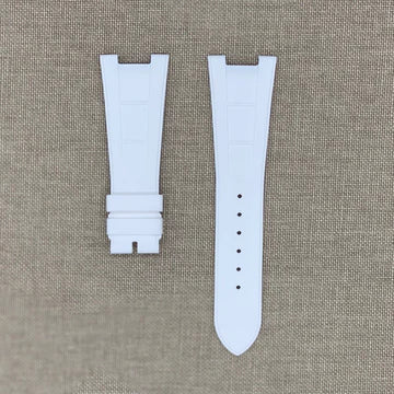 Tempomat -FKM Vulcanized White Rubber Strap for Patek Nautilus