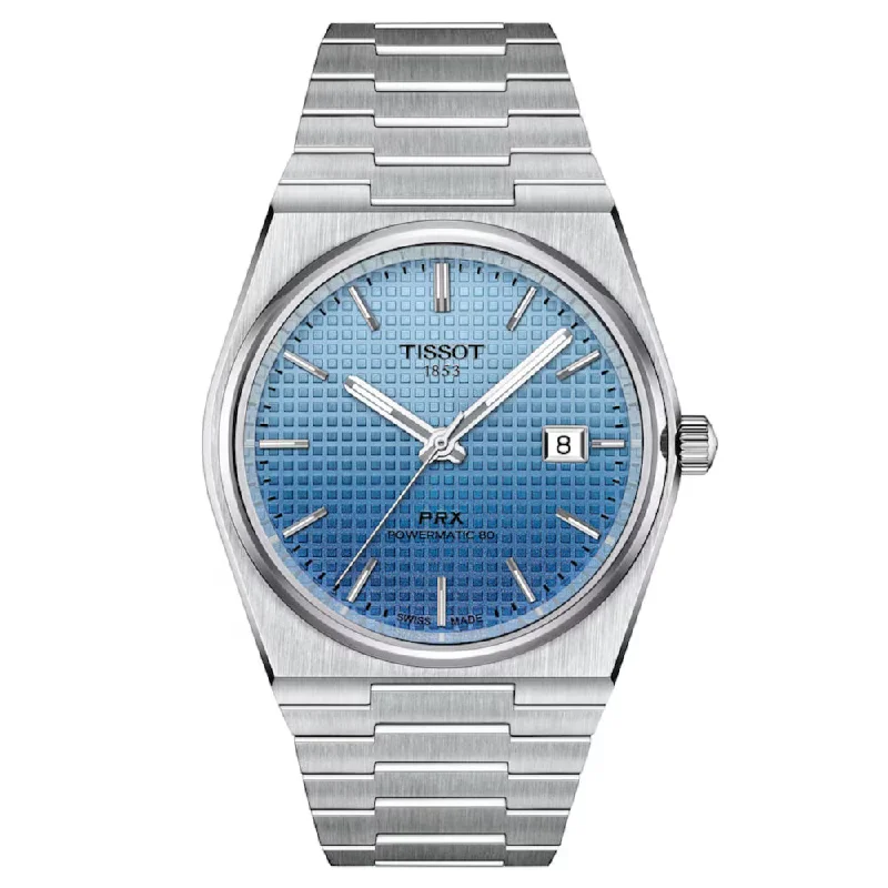 Tissot Gents PRX Powermatic 80 Automatic Watch - Light Blue Dial