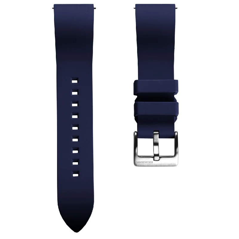 Zennor FKM Rubber Waterproof Watch Strap - Ocean Blue