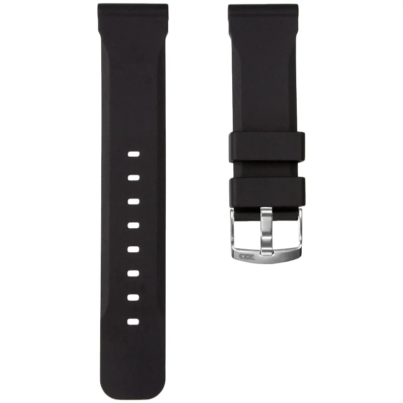 ZULUDIVER 317 Italian Rubber Diver's Watch Strap - Black